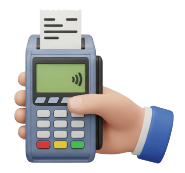 Forma de pagamento terminal mantido dentro mão pronto para sem contato transação em processamento. png