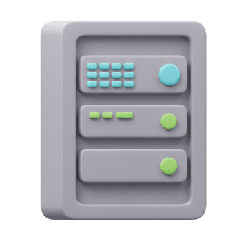 3D Rendering of a Secure Server Rack with Keypad and Buttons. png