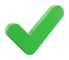 Grün prüfen Kennzeichen Symbol positiv Bestätigung die Genehmigung Zustimmung Tick markieren. png