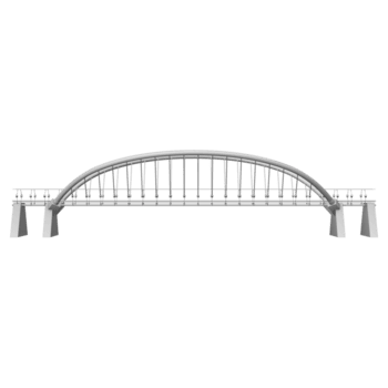 lowpoly bridge infographic 3d png