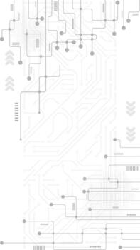 un circuito tablero con un lote de líneas y líneas. resumen digital tecnología antecedentes moderno gris y blanco diseño. vector