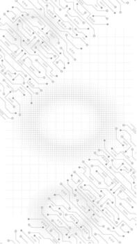 Abstract electronic circuit board background with dots vector