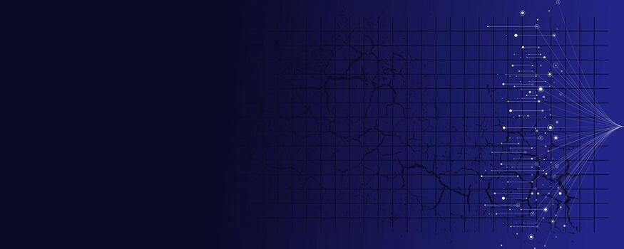 A blue background with a graph and lines vector