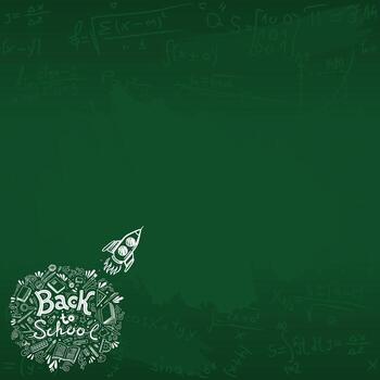 Back to school background with math formulas and doodles illustration vector
