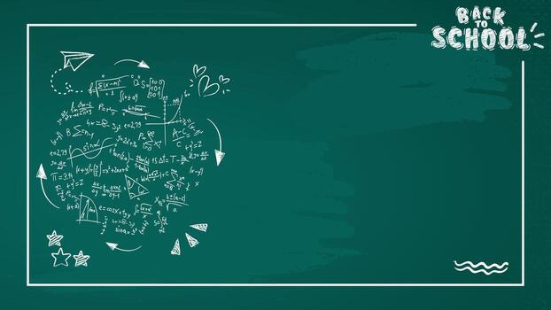 Back to school background with math formulas and symbols vector