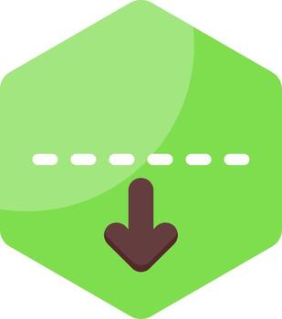 Fold Down Minimal Colorful Icon vector