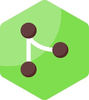 Git Merge Minimal Colorful Icon vector