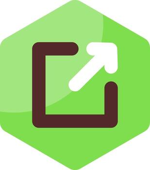 External Link Minimal Colorful Icon vector