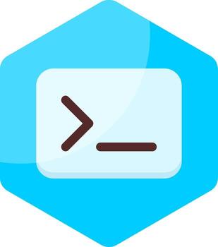 terminal mínimo vistoso icono vector