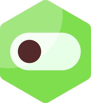 Toggle Button Minimal Colorful Icon vector