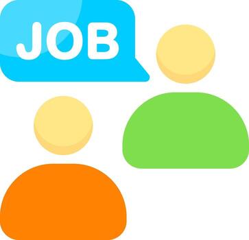 trabajo entrevista mínimo vistoso icono vector