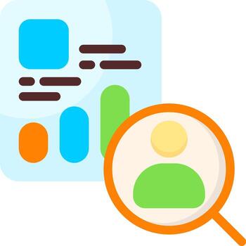 Performance Review Minimal Colorful Icon vector