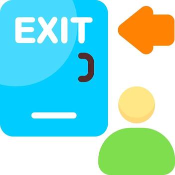 Exit Interview Minimal Colorful Icon vector