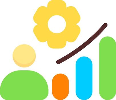 Career Development Minimal Colorful Icon vector