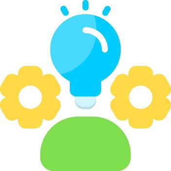 Skills Minimal Colorful Icon vector