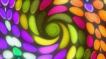 en färgrik spiral mönster med många annorlunda färger video