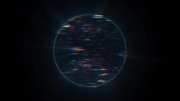 un' circolare oggetto con un' buio sfondo video