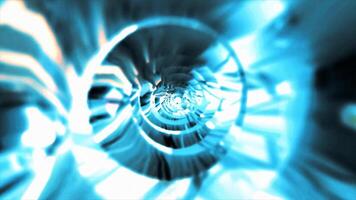 en blå och vit abstrakt bild av en cirkulär objekt video
