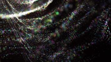 A close up of a spider web with many different colors video