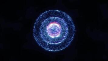 un Immagine di un' circolare oggetto con un' blu leggero video