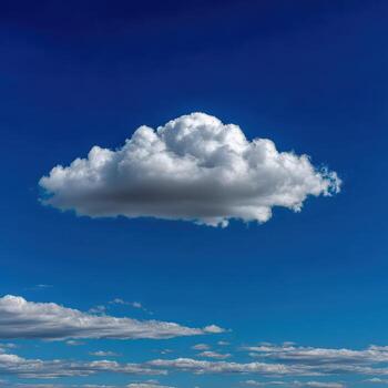 A large cloud is floating in the sky photo