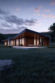 Modern house design with modern architecture and modern architecture photo