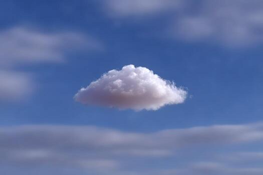 A cloud is floating in the sky photo