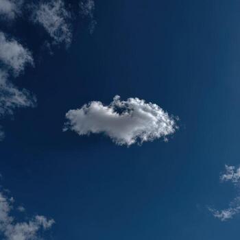 A single cloud is seen in the sky photo