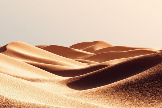 A desert with sand dunes and a sky photo