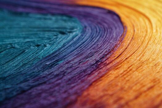 Colorful abstract painting with a wave pattern photo