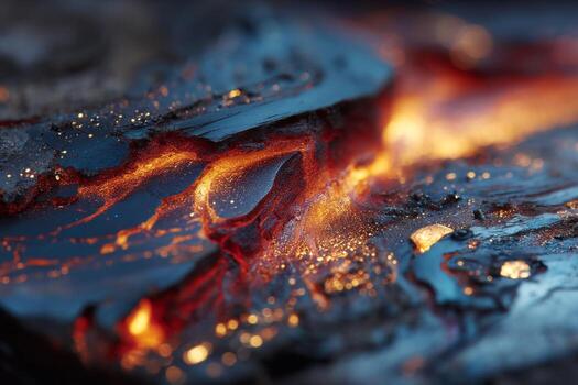 A close up of lava and water photo