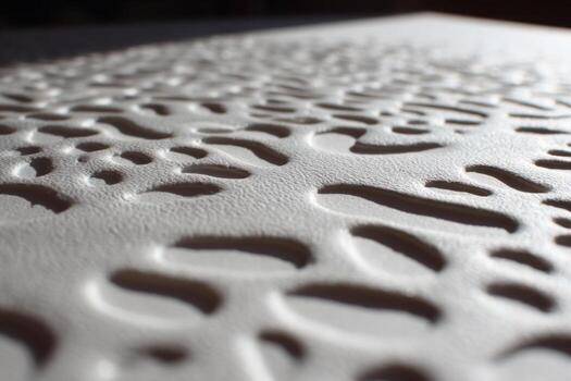 A close up of a white paper with a pattern photo