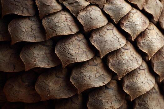A close up of a pine cone with many different patterns photo