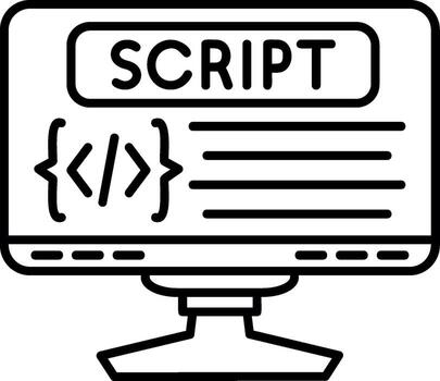 guión código archivo vector