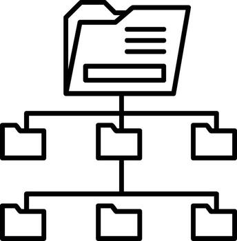 Folder Hierarchy Tree vector