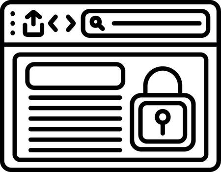 Secure Website Icon vector