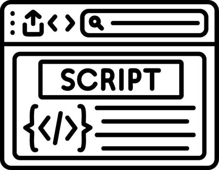 código guión archivo vector