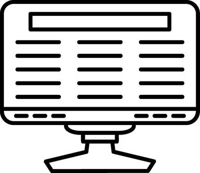 Computer Screen Display vector
