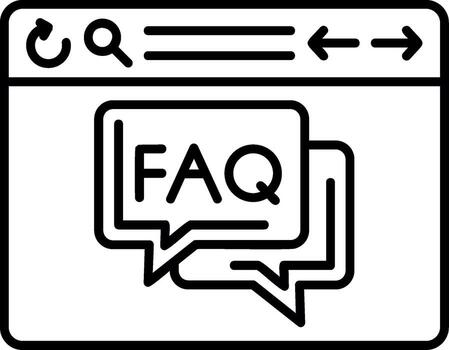 FAQ Help Guide vector