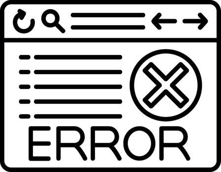 System Error Alert Icon vector