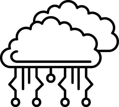 Cloud Computing Service Data Icon vector