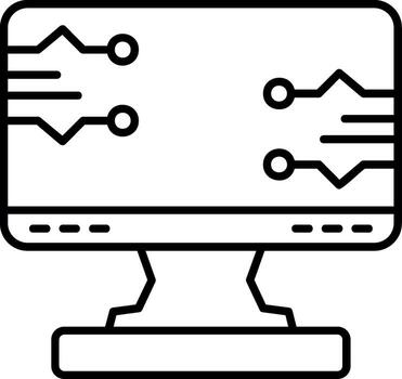 Monitor Screen Display Icon vector