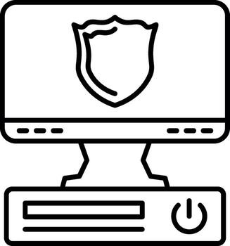 Work Computer Icon vector