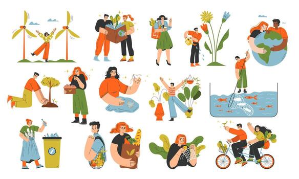 Were dedicated to exploring sustainable lifestyles and ecofriendly practices for a better future vector