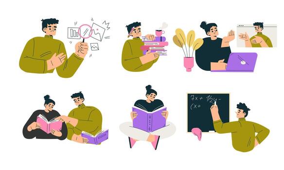 Engaging in a Variety of Activities for Enhanced Mindfulness and Learning Experiences vector