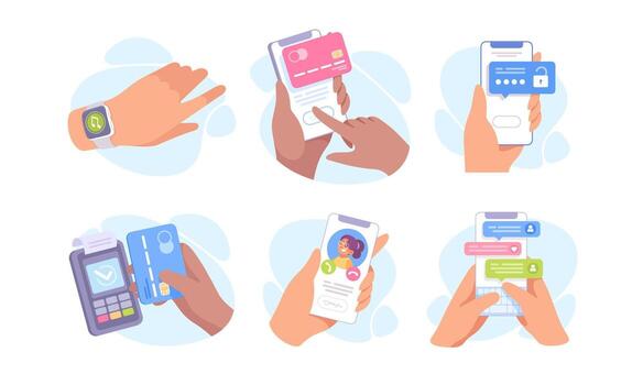 Exploring Modern Digital Payment Methods and Cuttingedge Technology Examples Available vector