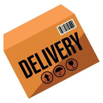 Isolated abstract delivery object on a white background in illustration, ideal for logistics, fast shipping, courier graphics, and transportation artwork vector
