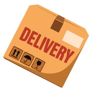 illustration of abstract delivery object on a white background, suitable for logistics, modern shipping, courier graphics, transport, and delivery visuals vector