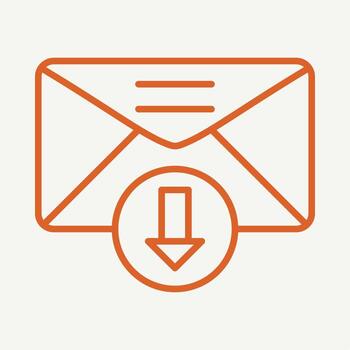 Inbox trendy knockout design useful creative Illustration art colorful background vector