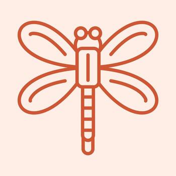 Dragonfly trendy fetching design useful creative Illustration art colorful background vector